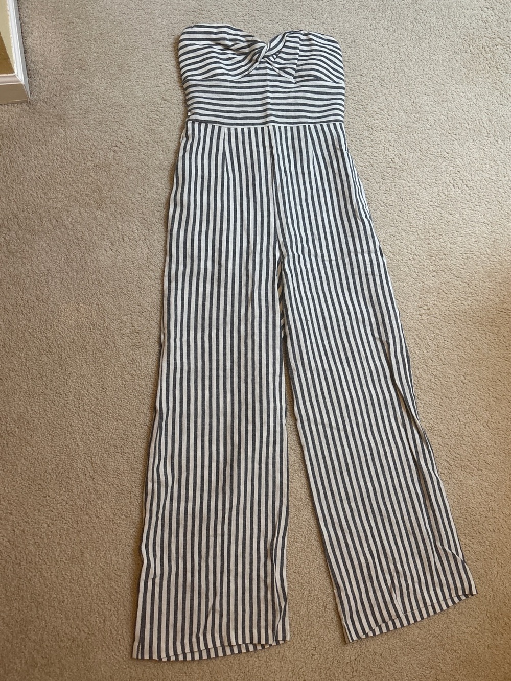 Vici Dolls grey and white striped Romper